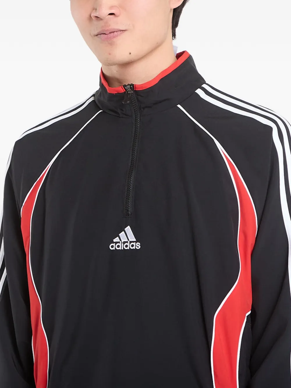 adidas Teamgeist sweater met halve rits Zwart