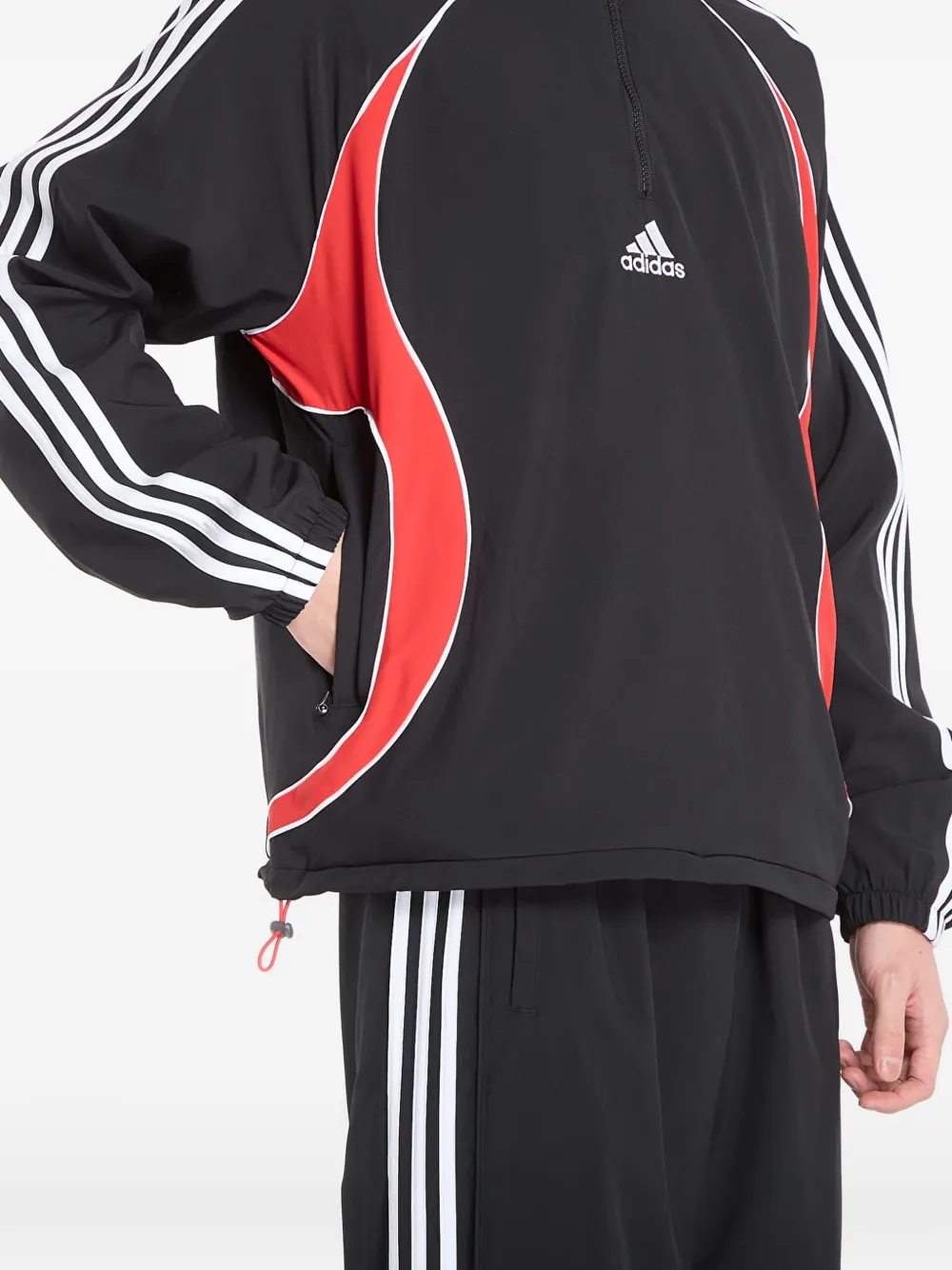 adidas Teamgeist sweater met halve rits Zwart