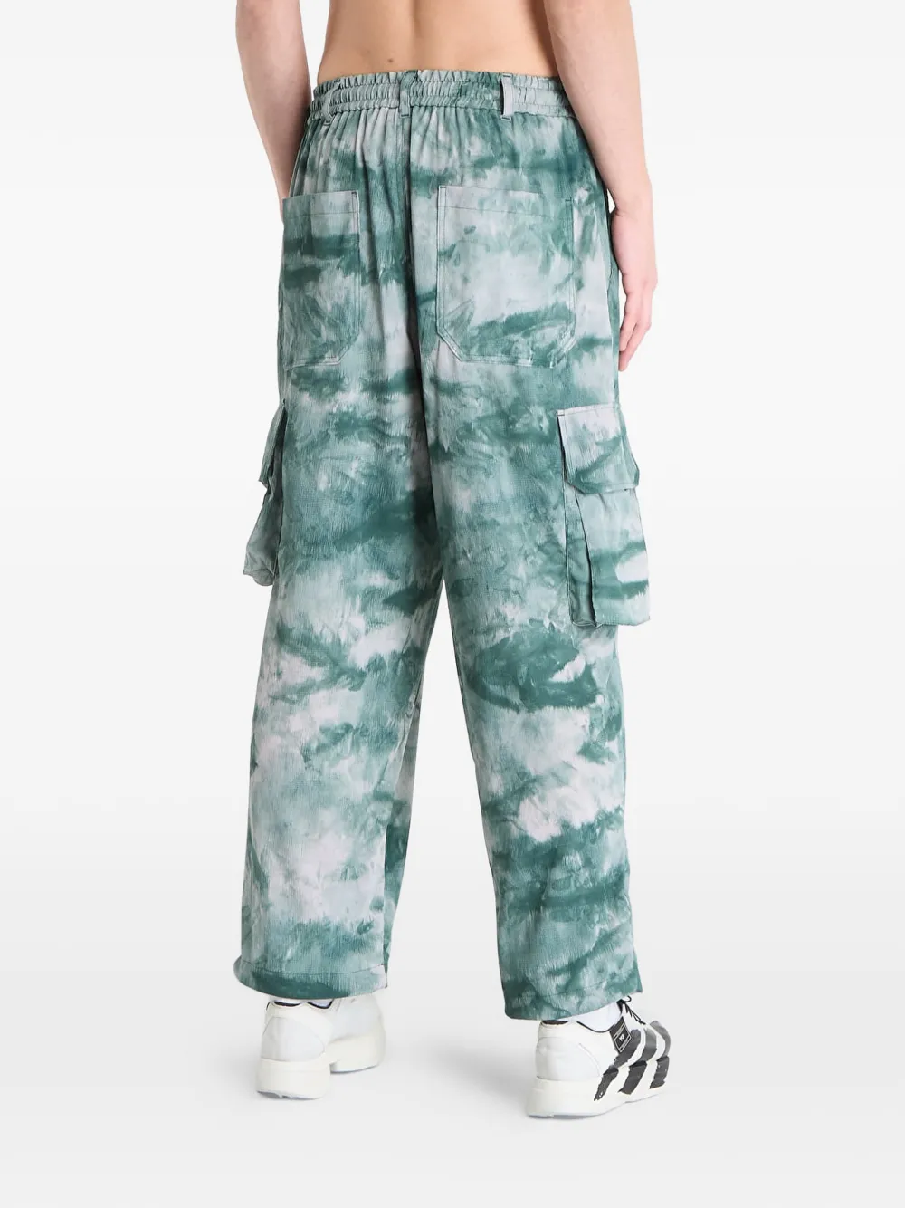 Y-3 UT AOP straight cargo broek Groen