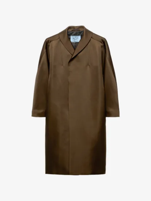 Prada single-breasted double satin coat