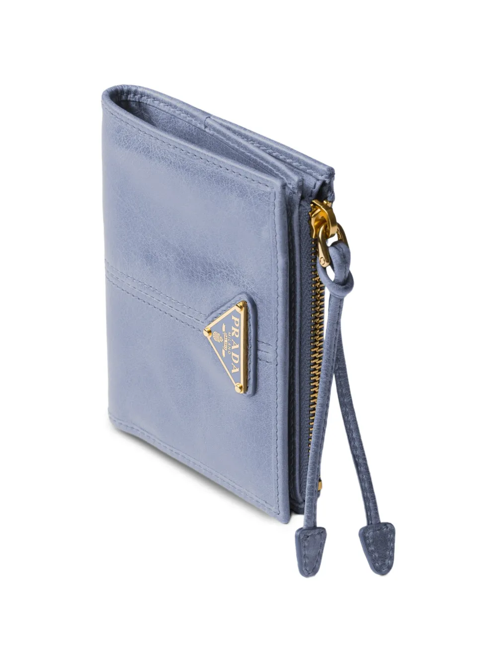 Prada Kleine leren portemonnee Blauw