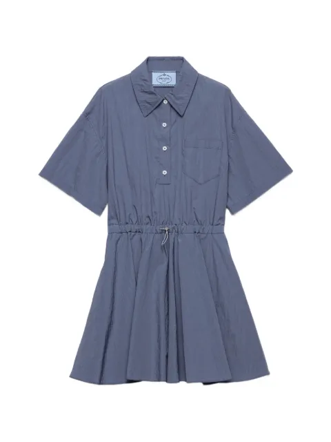 Prada short-sleeved technical pongé dress