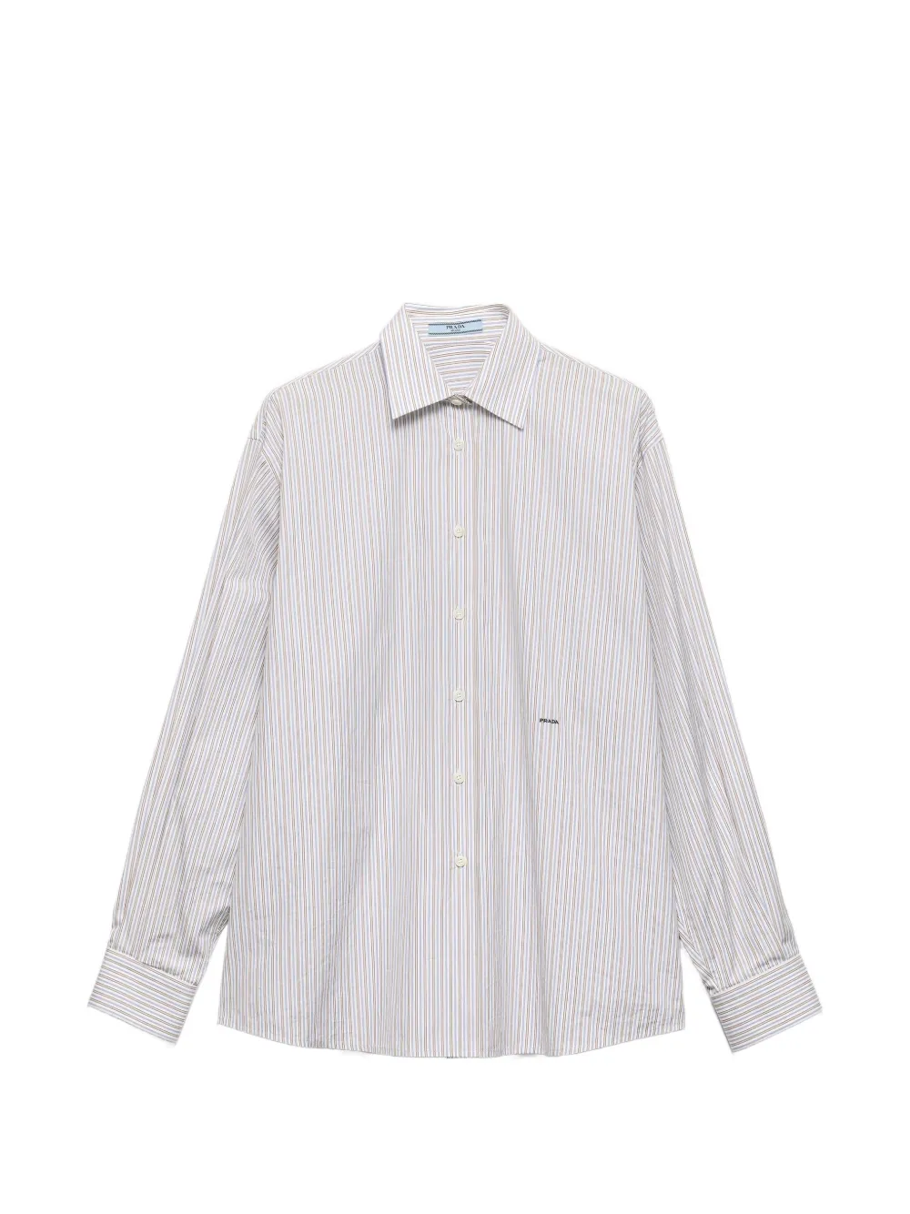 Prada Camicia in popeline a righe - Bianco