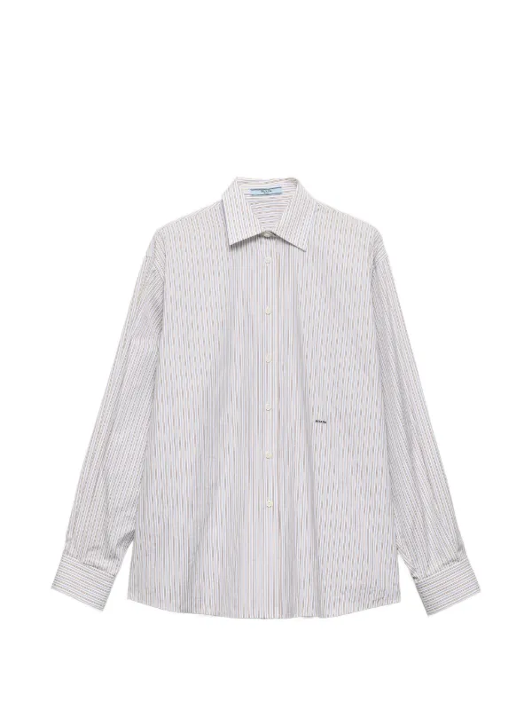 Prada Striped Shirt in Neutrals