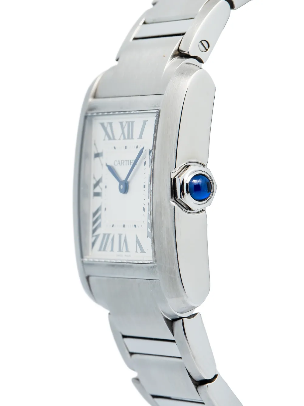 Cartier Steel Rectangular 20mm Tank Francaise - Bianco