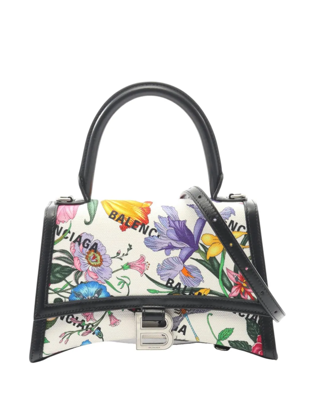 Balenciaga Pre-Owned 2010-2026 x Balenciaga The Hacker Project Flora Hourglass Handle Bag satchel - Bianco