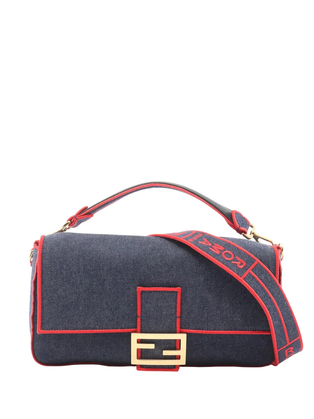 Fendi Pre-Owned 2010-2026 Large Denim Baguette satchel - Blau