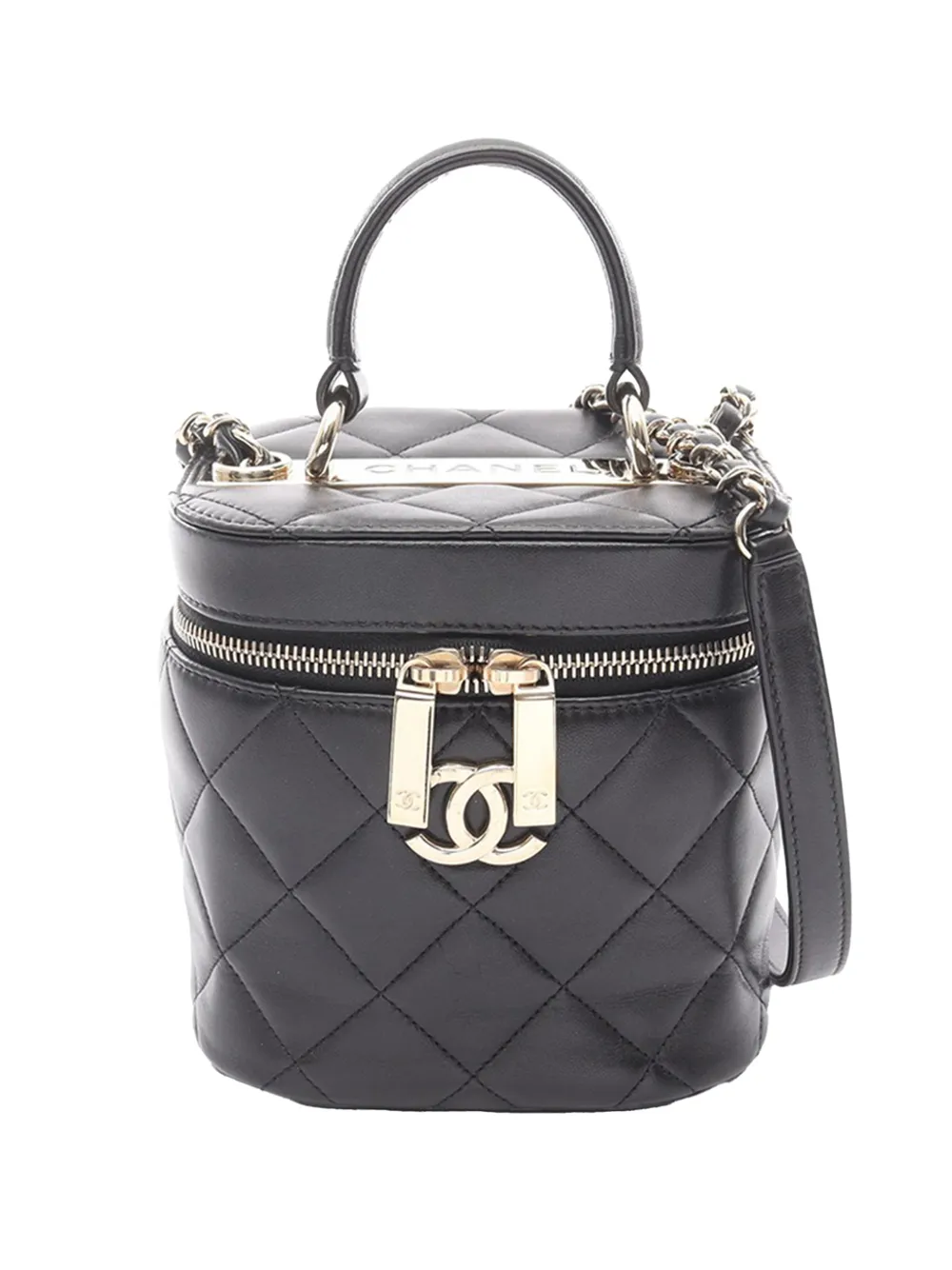 CHANEL Pre-Owned 2021-2026 Quilted Lambskin Trendy CC Case vanity bag - Nero