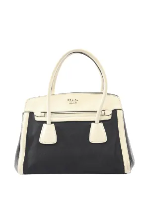 Prada Pre-Owned 2010s キャンバス サフィアーノレザーハンドバッグ