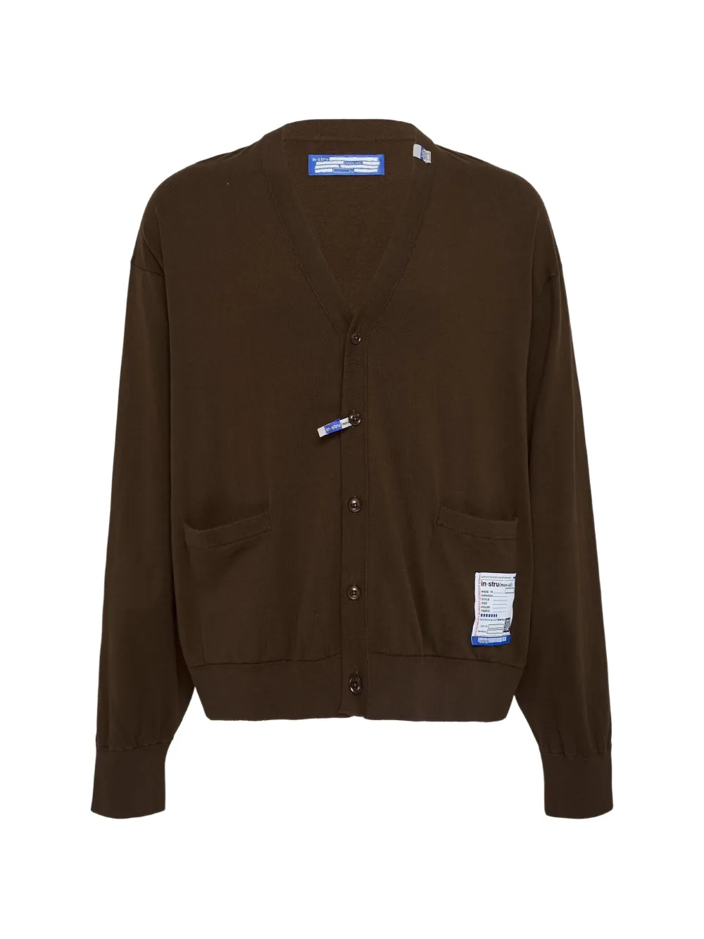 Maison MIHARA YASUHIRO V-neck cardigan - Marrone