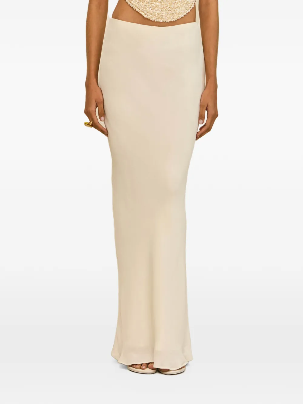 Cult Gaia Chantel zip-fastening maxi skirt - Toni neutri