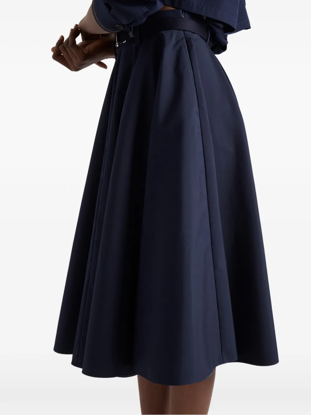 Prada Popeline midi-rok Blauw