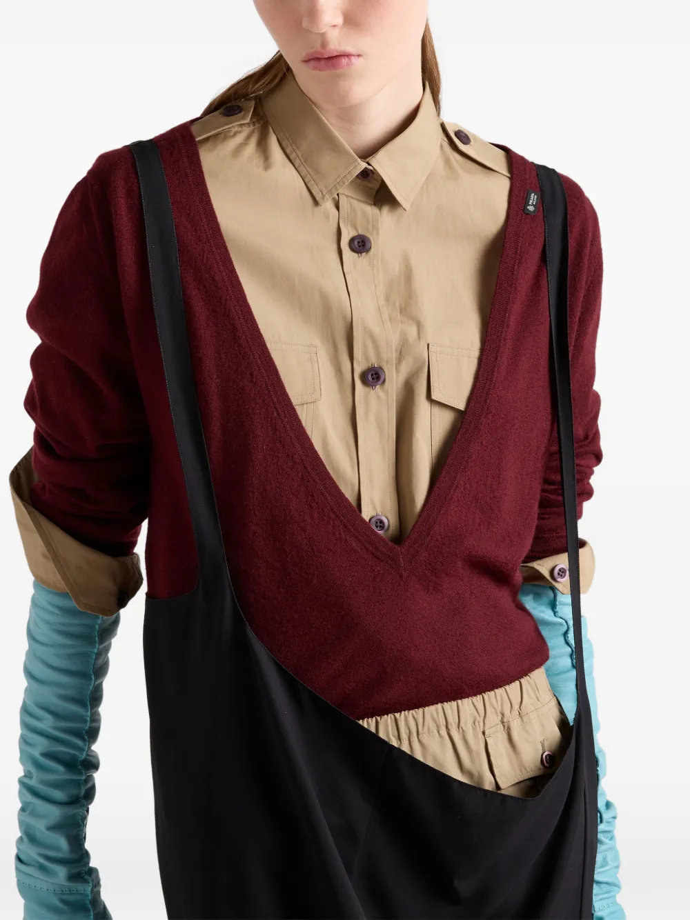 Prada Kasjmier trui met V-hals Rood
