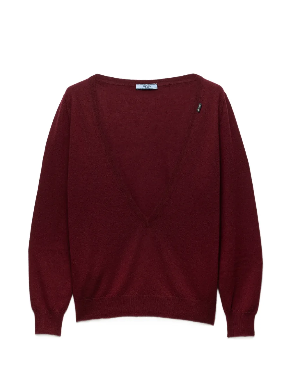Prada cashmere V-neck sweater - Rosso