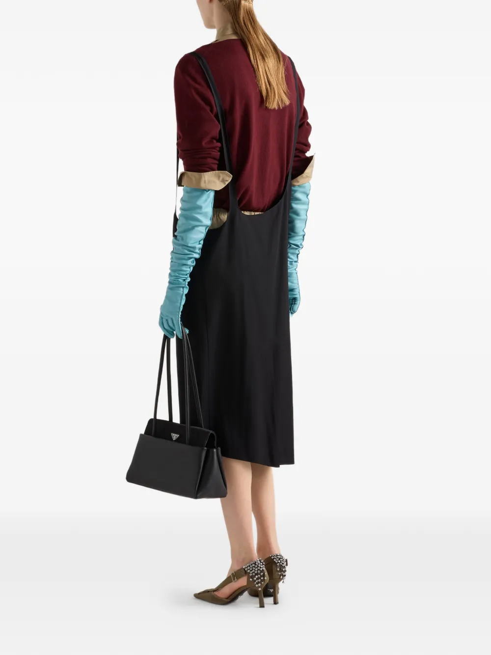  Prada Cashmere V-neck Sweater - Red 