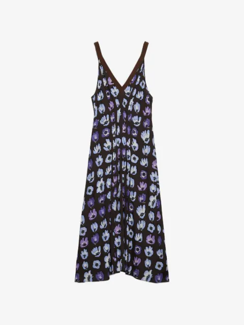 Prada floral print marocain dress