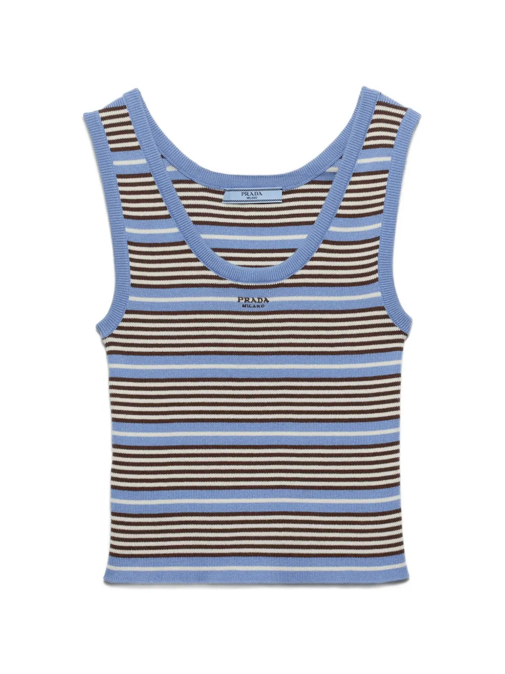 Prada cotton knit tank top - Blu