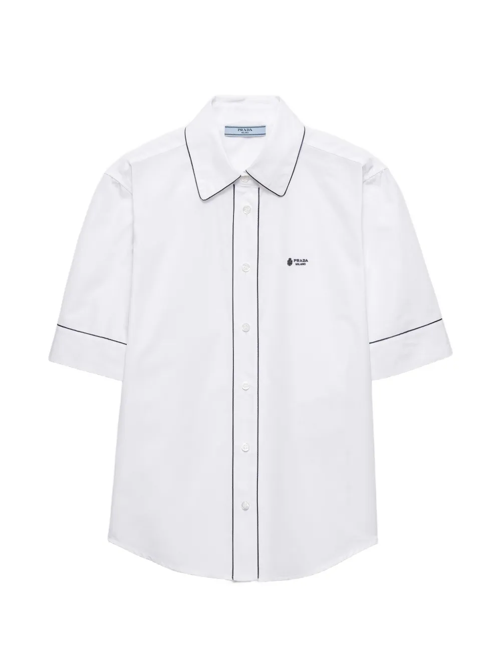 Prada short-sleeved poplin shirt - Weiß