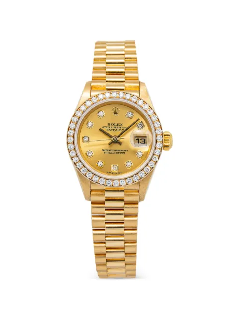 Rolex diamond champagne 26mm watch