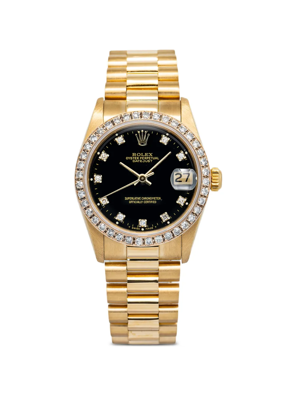 Rolex Datejust diamond bezel 31mm watch - Nero