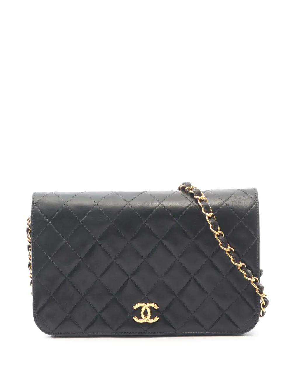 CHANEL Pre-Owned 1996-1997 CC Quilted Lambskin Full Flap crossbody bag - Nero