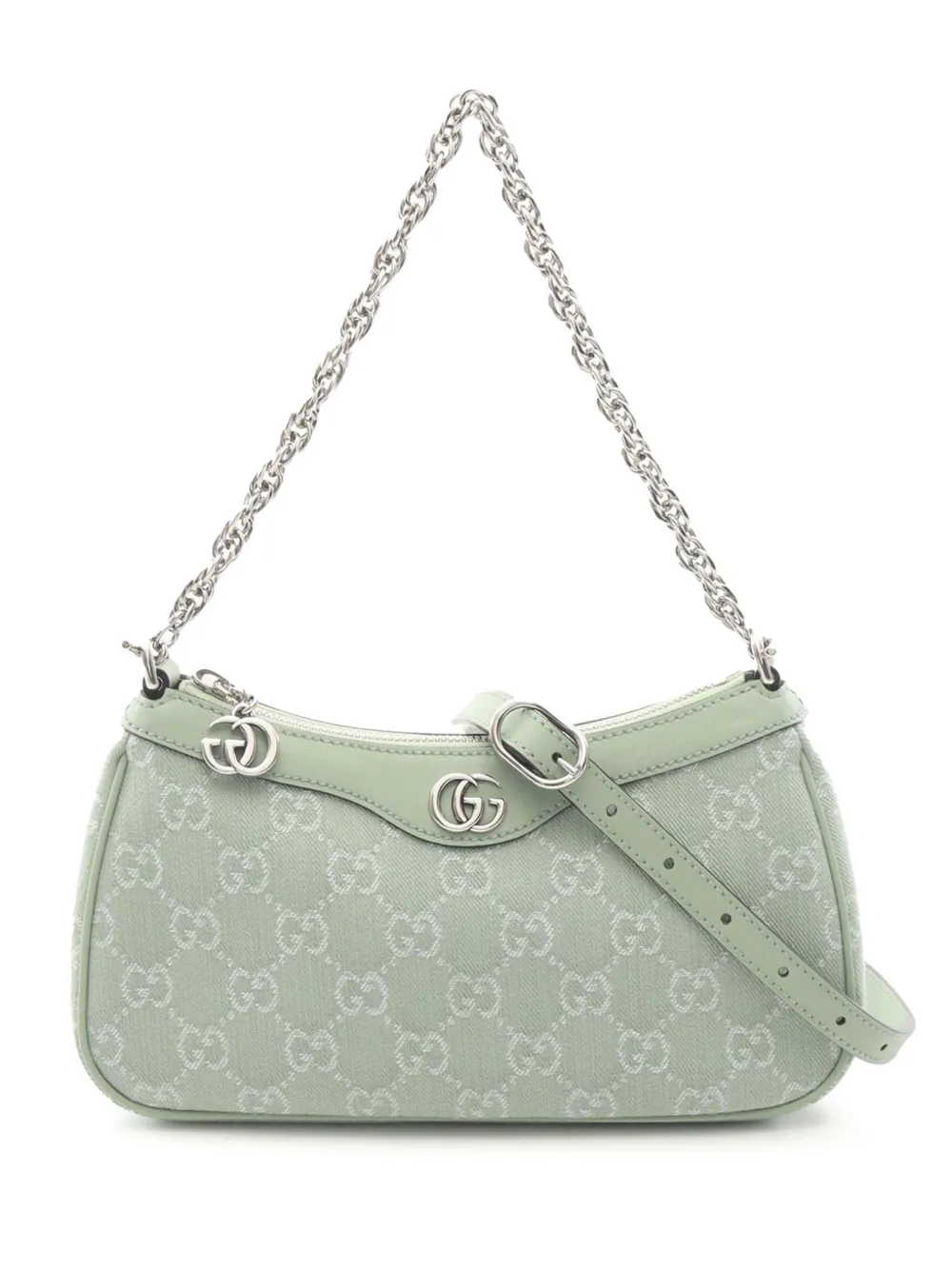 Gucci Pre-Owned 2016-2026 Small GG Canvas Ophidia Shoulder Bag satchel - Verde