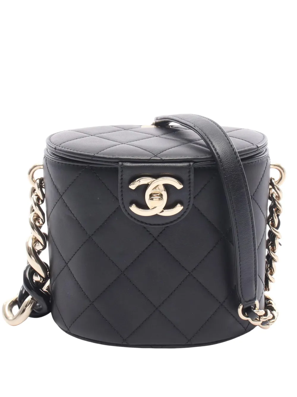 CHANEL Pre-Owned 2019 CC Quilted Lambskin Vanity Bag crossbody bag - Nero