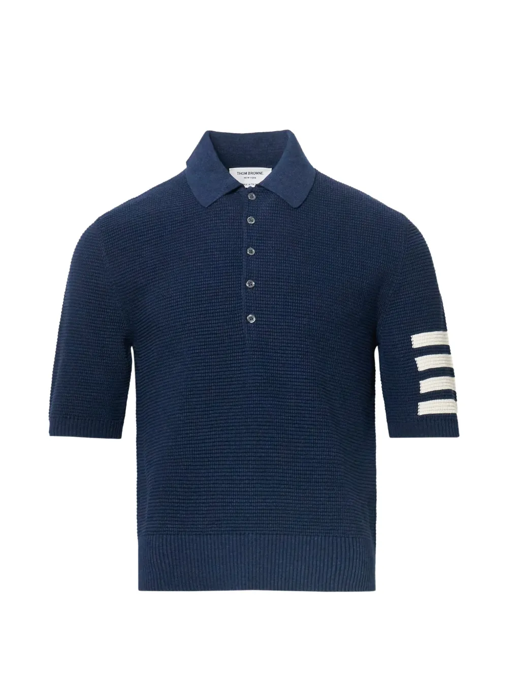 Thom Browne stripe-detail polo shirt - Blau