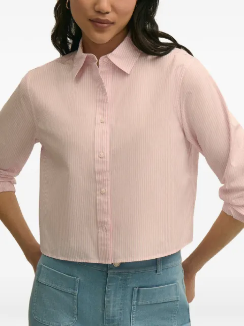 Brooks Brothers striped cropped shirt