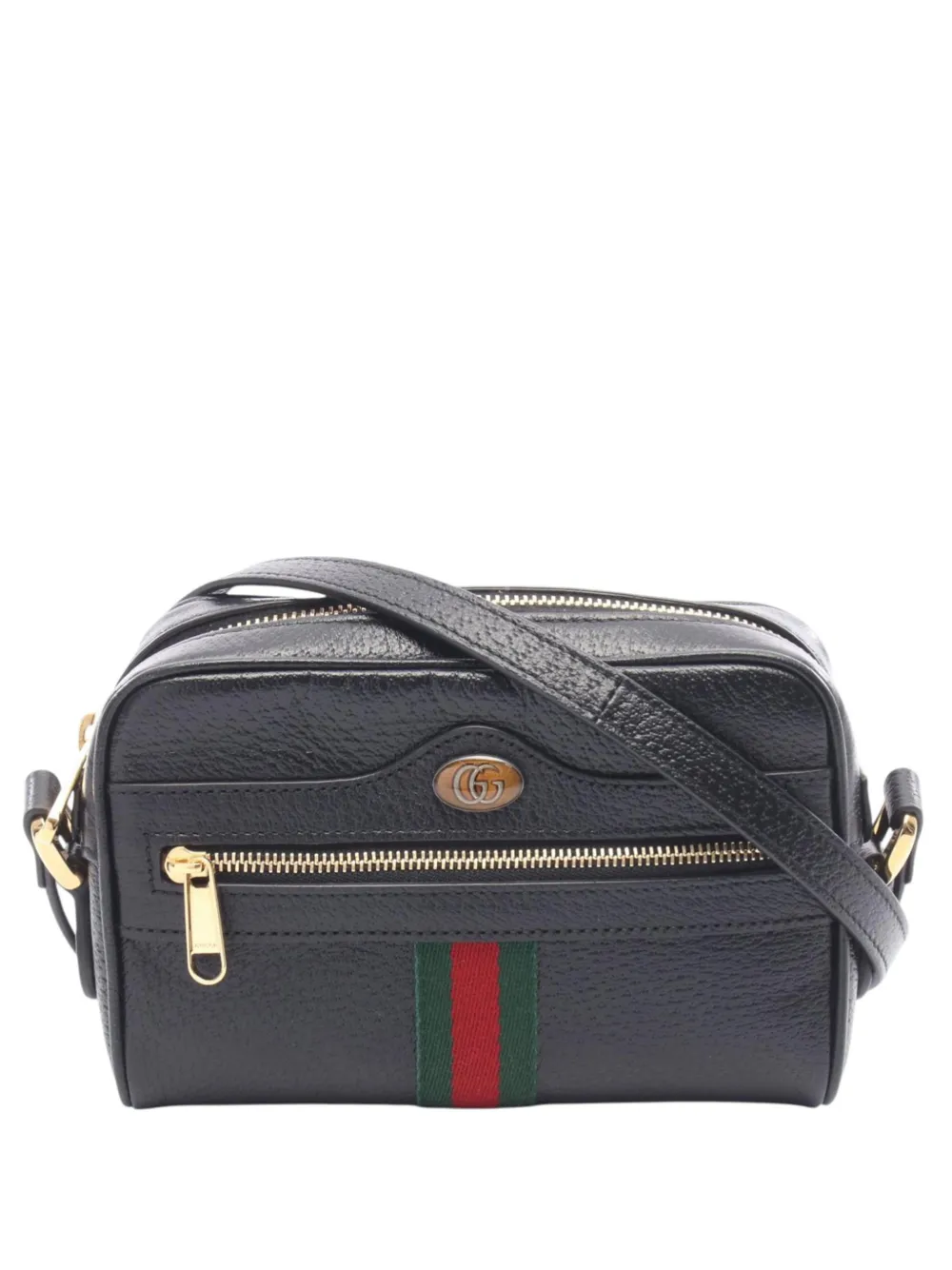 Gucci Pre-Owned 2016-2026 Mini Leather Ophidia crossbody bag - Nero