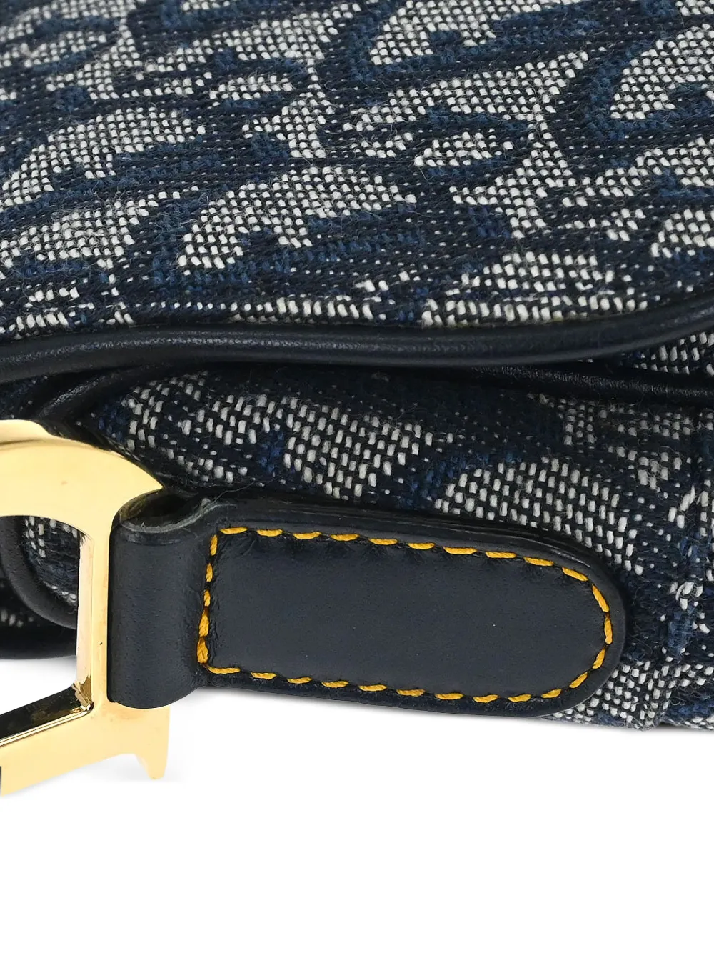 Dior Pre-owned 2002 Double Saddle Canvas Handbag in Blue, view 4