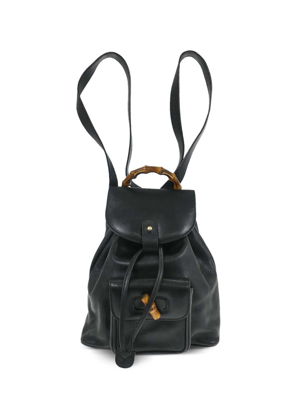 Gucci Pre-Owned 1990-2000 Rucksack mit Bambus-Henkel - Schwarz