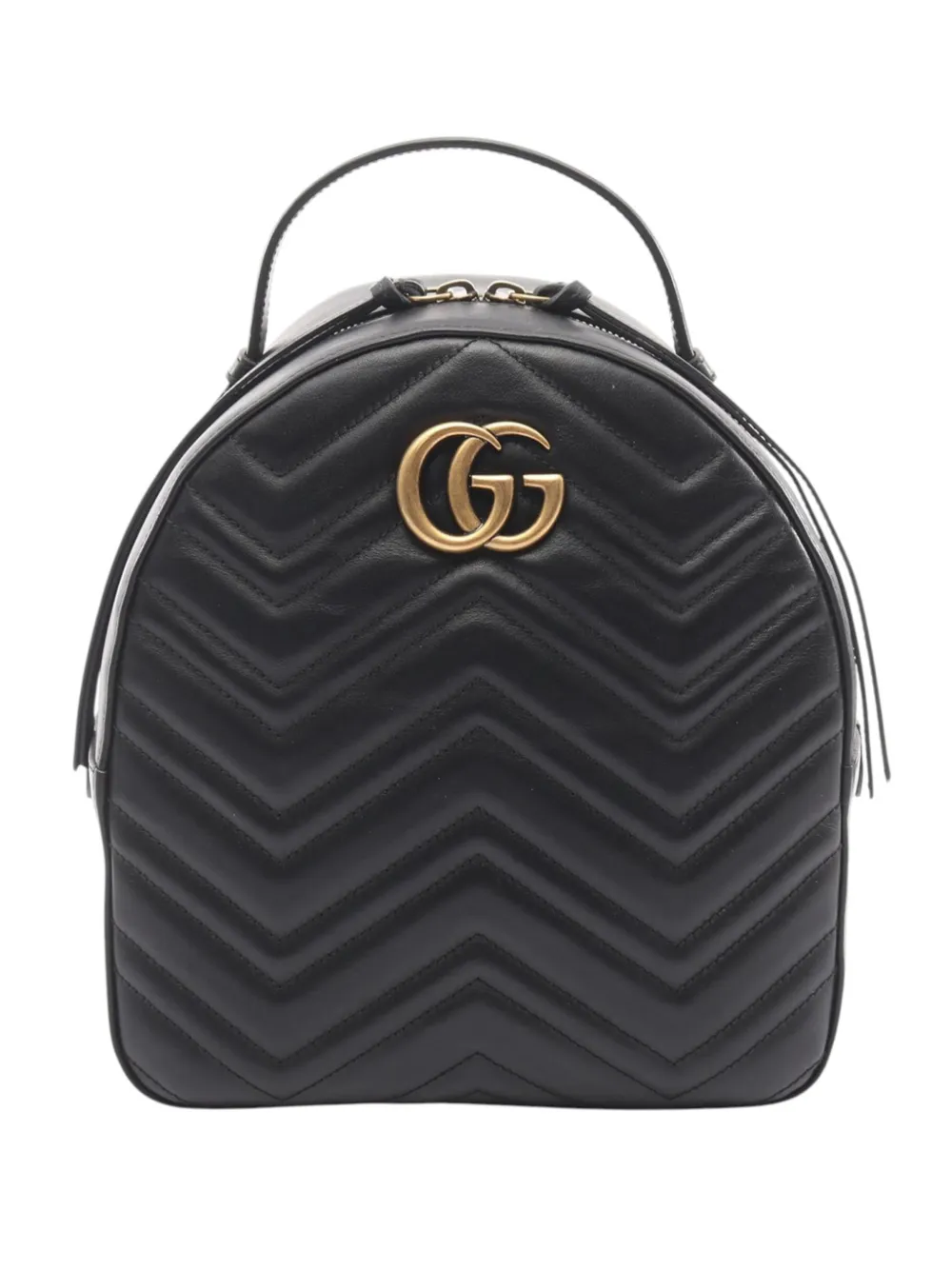 Gucci Pre-Owned 2016-2026 Small GG Marmont Matelasse Leather backpack - Nero
