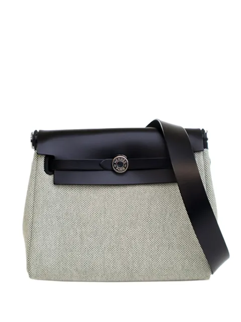 Hermès Pre-Owned 2025 Military Toile and Vache Hunter Herbag Zip 20 crossbody bag