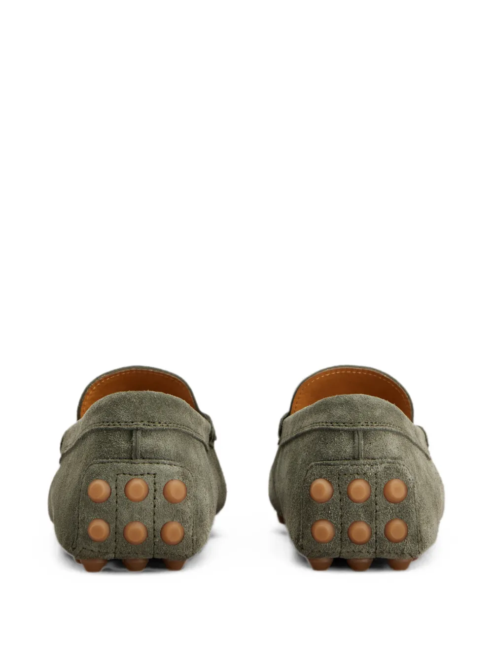 Tod's Gommino bubble boafers in suede Groen