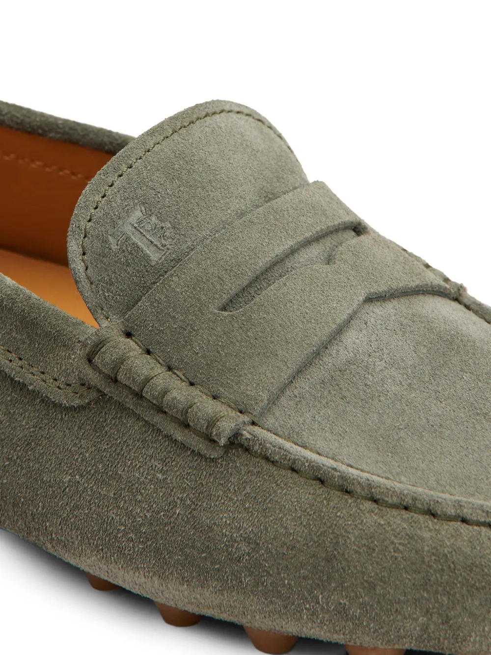 Tod's Gommino bubble boafers in suede Groen