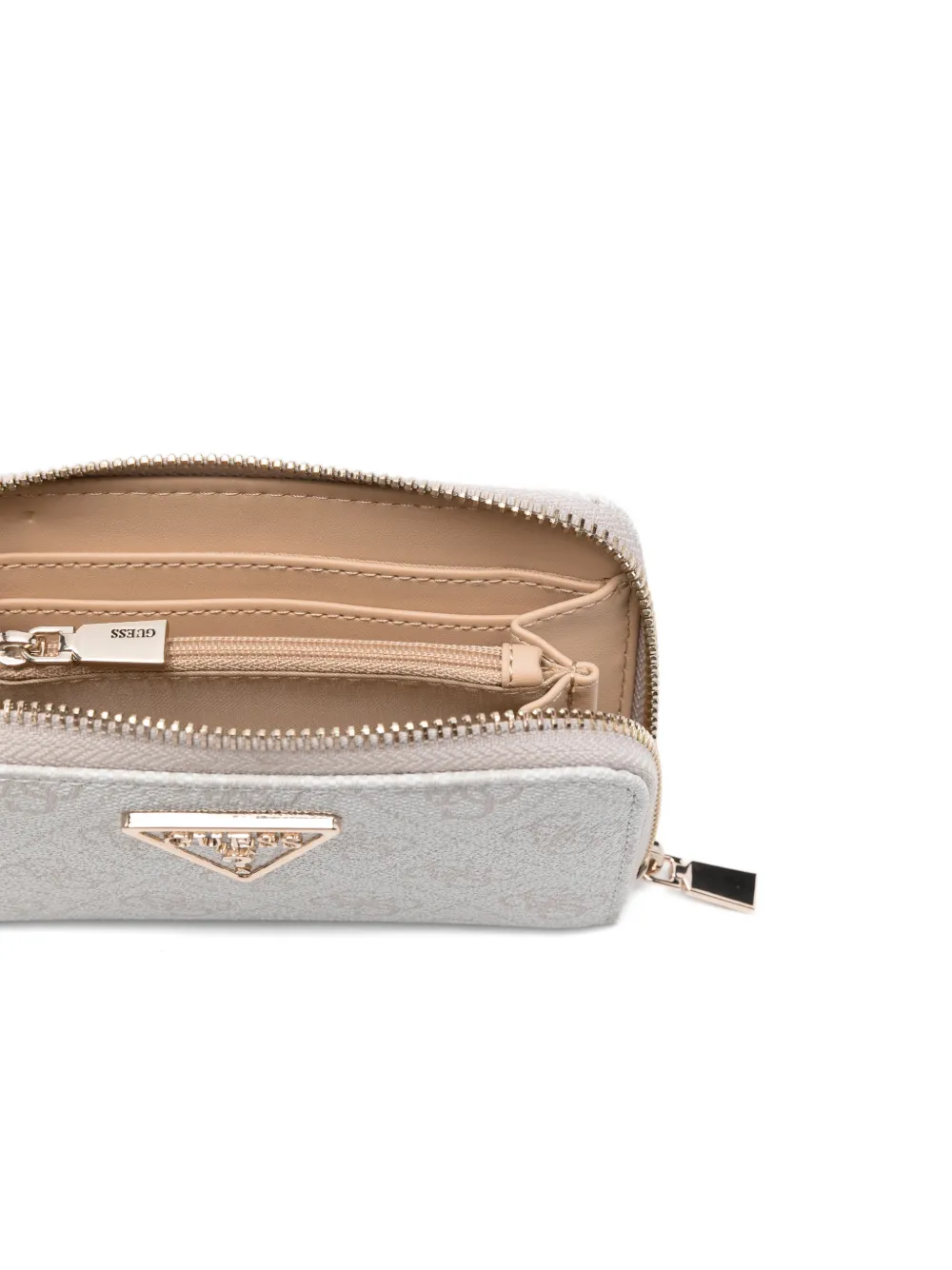  Guess Usa Monogram-pattern Wallet - Grey 