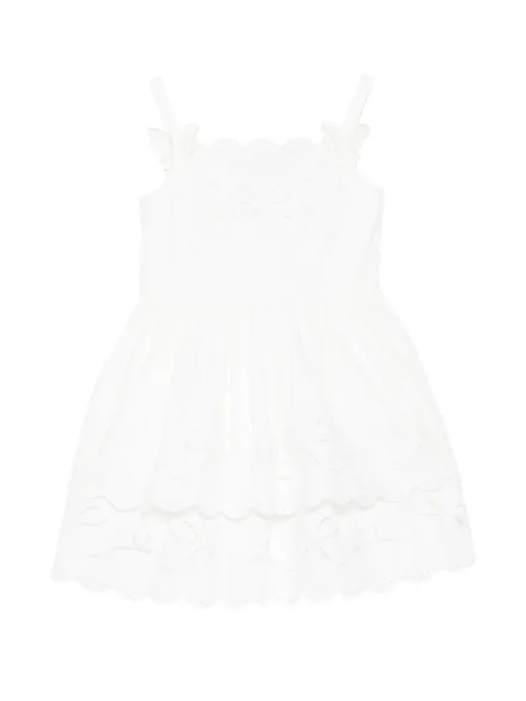 Self-Portrait Kids ribbon-embroidered sleeveless dress