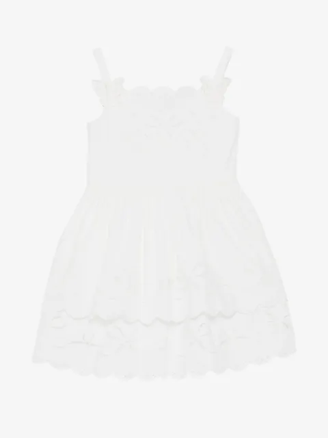 Self-Portrait Kids ribbon-embroidered sleeveless dress