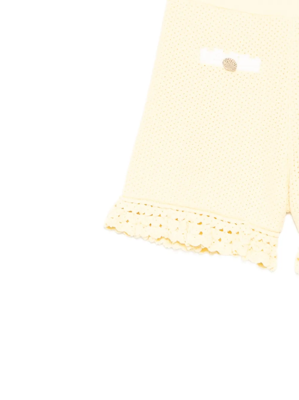 Self-Portrait Kids Pointelle shorts Beige