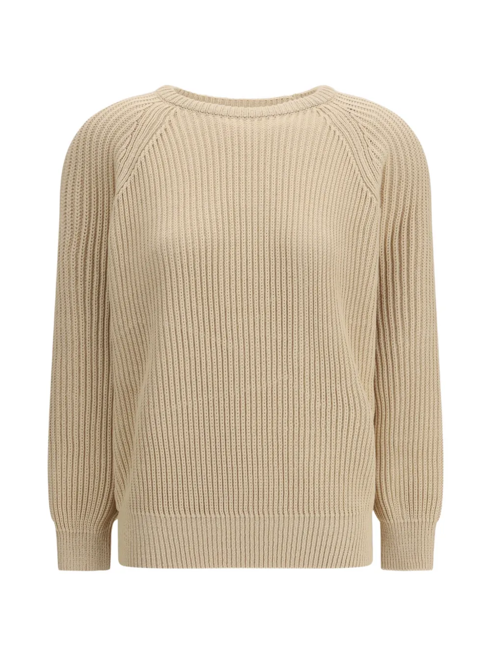Saint Laurent long-sleeve cotton sweater - Nude