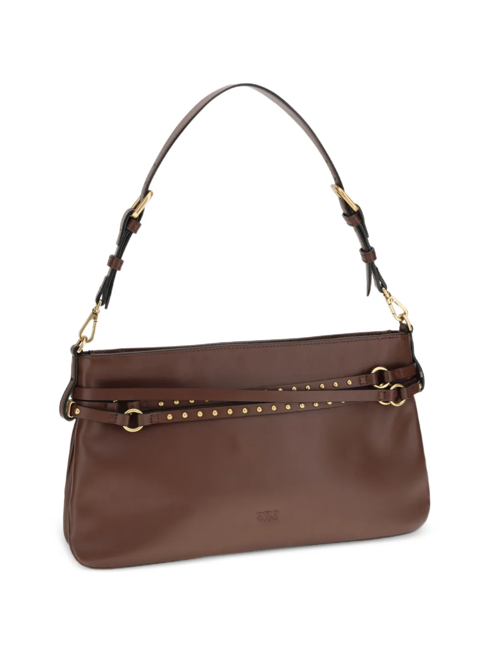 PINKO Medium suède schoudertas Bruin