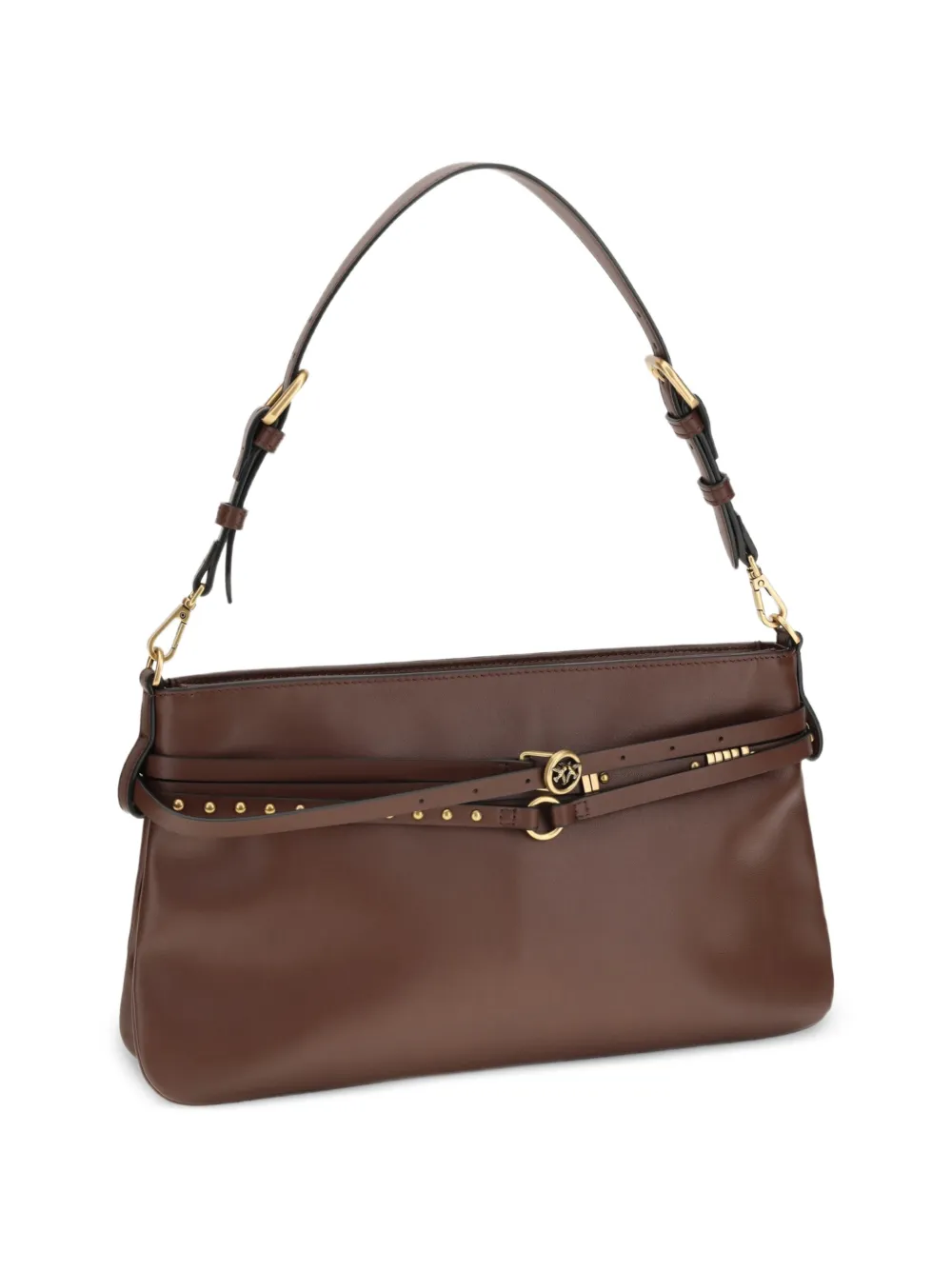PINKO Medium suède schoudertas Bruin