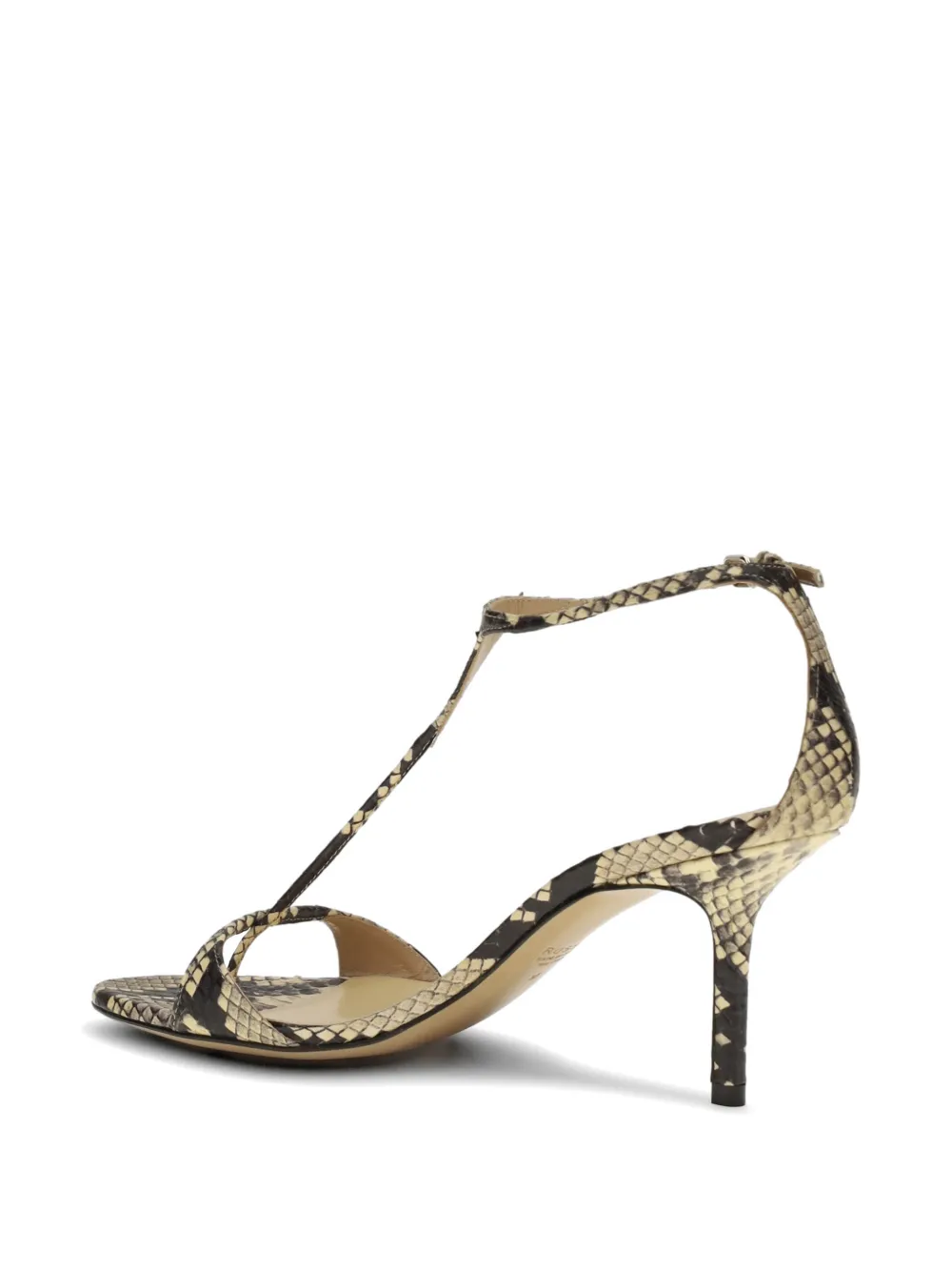 Francesco Russo T-strap patterned sandals Beige