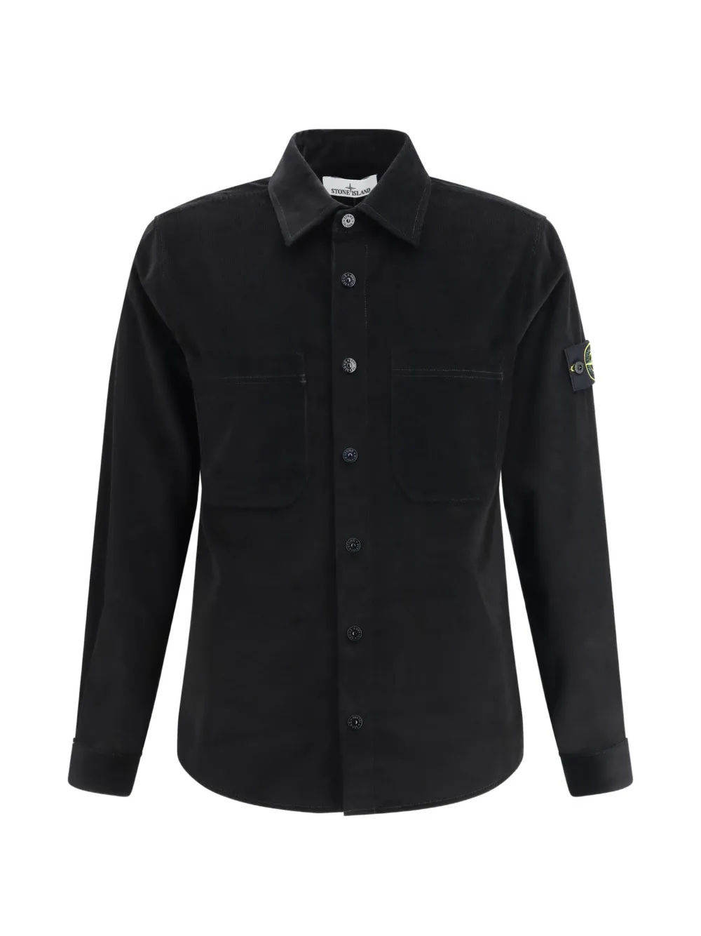 Stone Island patch-pocket overshirt - Nero