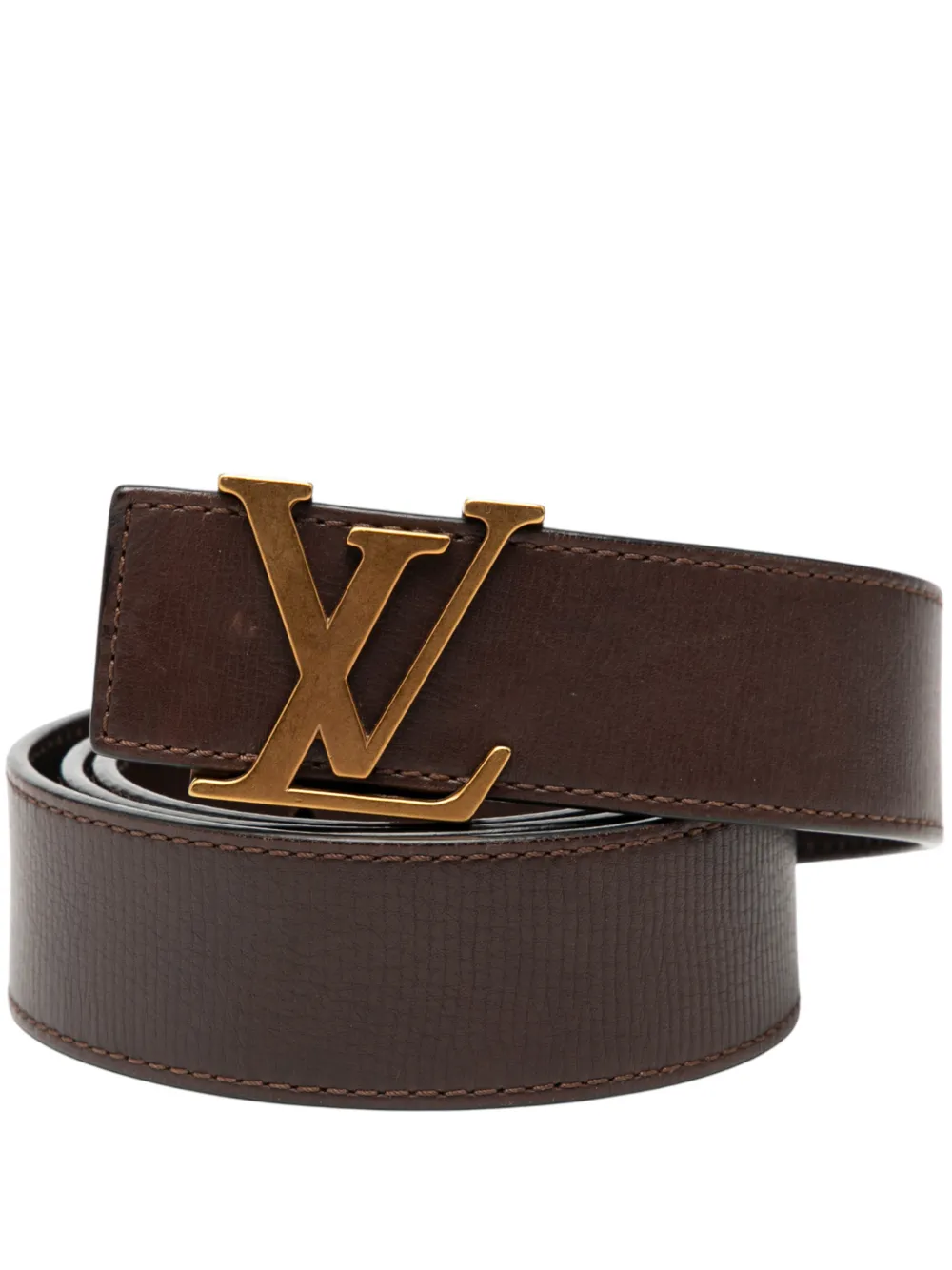 Louis Vuitton Pre-Owned 2005 Leather Initiales belt - Marrone