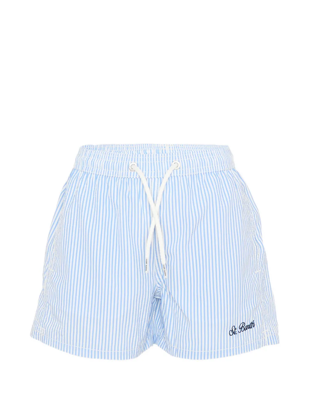 MC2 Saint Barth Kids striped swim shorts - Blu