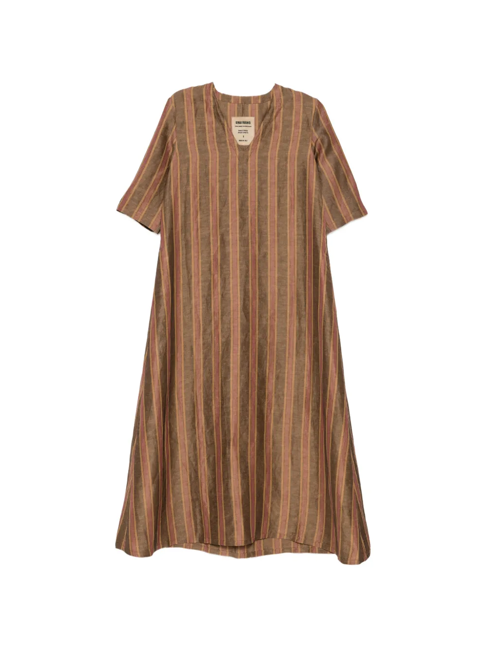 Uma Wang Apostle striped dress - Marrone