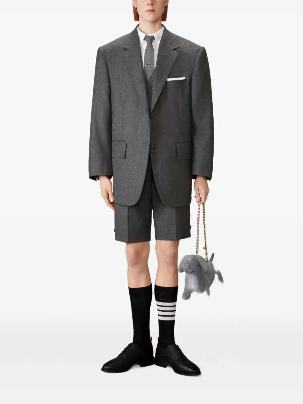  Thom Browne Single-breasted Wool Blazer - Grey 