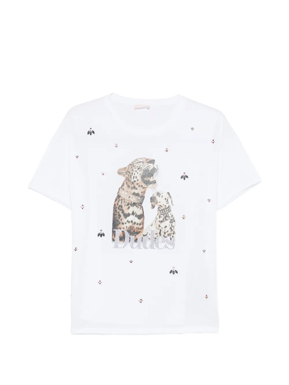 LIU JO animal-graphic T-shirt - Bianco